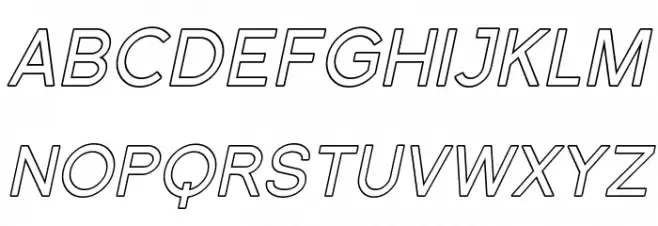 Florencesans SC Outline Italic خط أحرف كبيرة