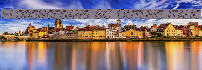 Florencesans SC Outline Italic Font examples