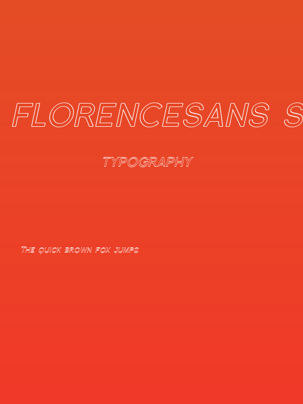 Florencesans SC Outline Italic Poster