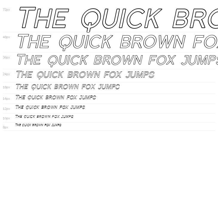 Florencesans SC Outline Italic Waterfall