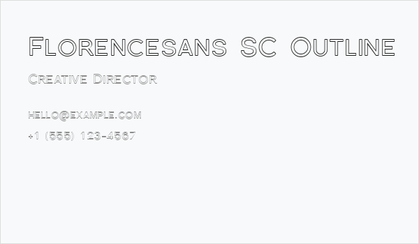 Florencesans SC Outline Business Card