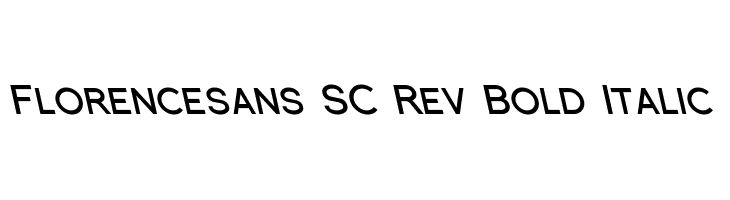 Florencesans SC Rev Bold Italic Font