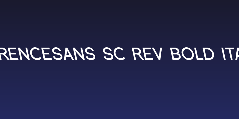 Florencesans SC Rev Bold Italic Social Header