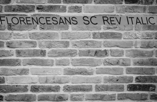Florencesans SC Rev Italic Font examples