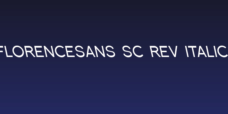 Florencesans SC Rev Italic Social Header