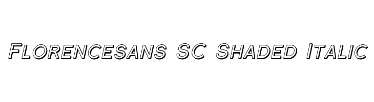 Florencesans SC Shaded Italic  नि: शुल्क फ़ॉन्ट्स डाउनलोड