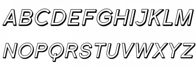 Florencesans SC Shaded Italic Fonte MAIÚSCULAS