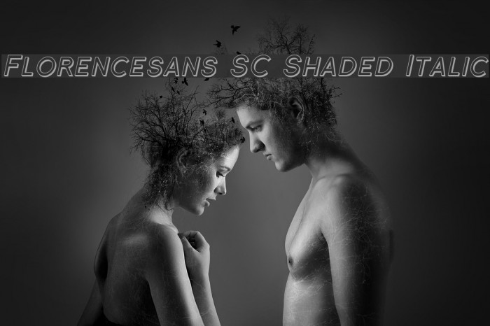 Florencesans SC Shaded Italic Font examples