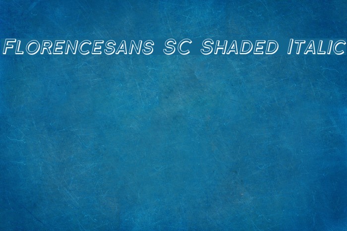 Florencesans SC Shaded Italic Font examples