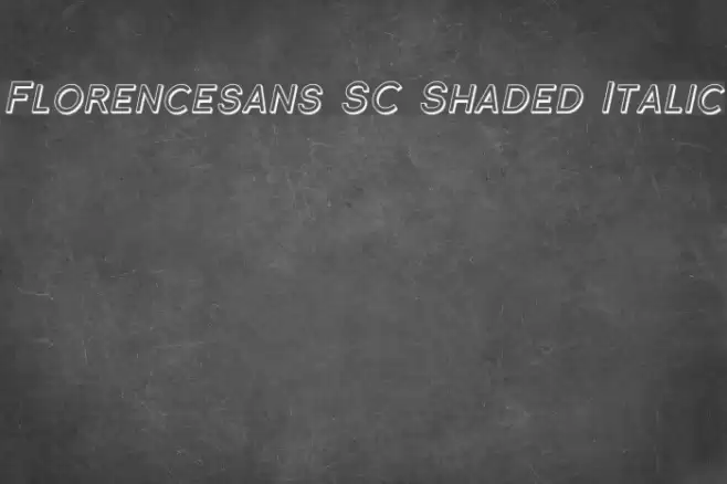 Florencesans SC Shaded Italic Шрифта examples