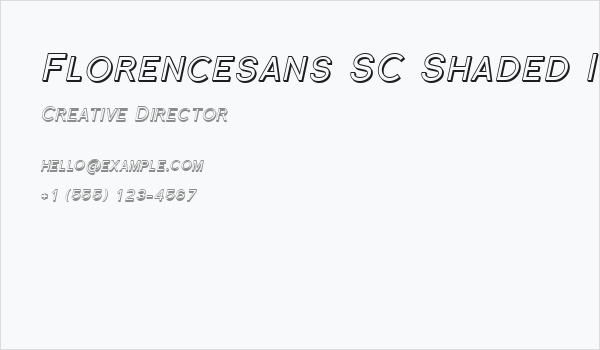 Florencesans SC Shaded Italic Business Card