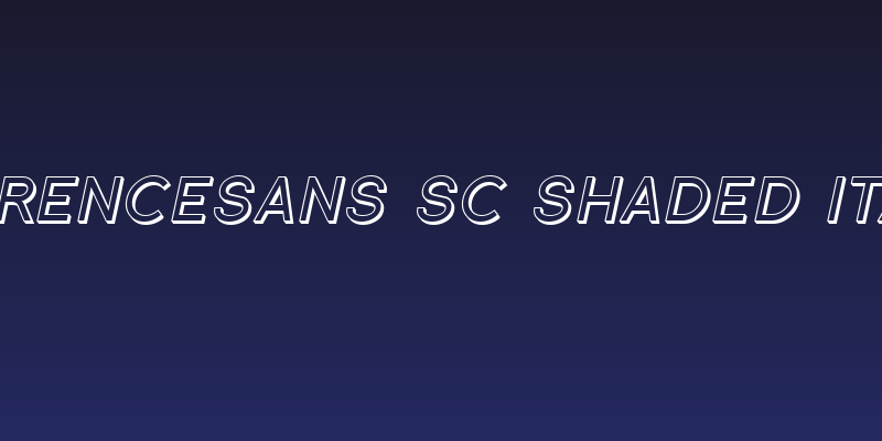 Florencesans SC Shaded Italic Social Header