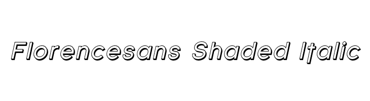 Florencesans Shaded Italic Font