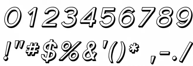 Florencesans Shaded Italic Font OTHER CHARS