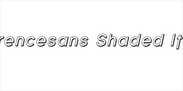 Florencesans Shaded Italic Logo
