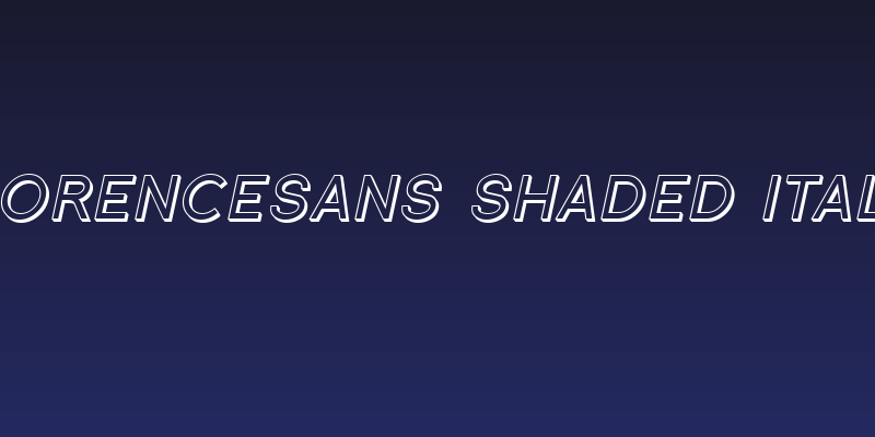Florencesans Shaded Italic Social Header
