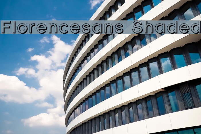 Florencesans Shaded Font examples
