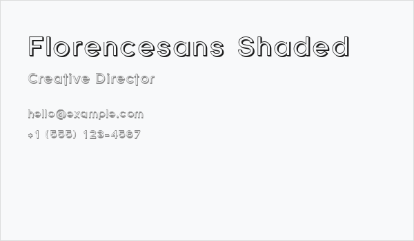 Florencesans Shaded Business Card