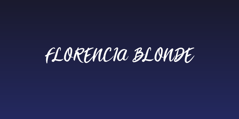 Florencia Blonde Social Header