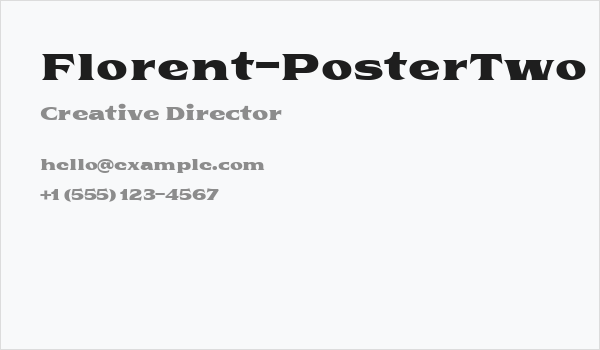 Florent-PosterTwo Business Card