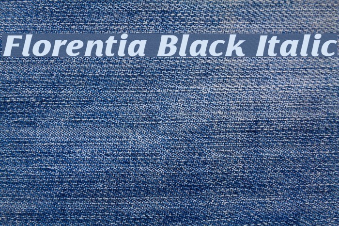 Florentia Black Italic Font examples