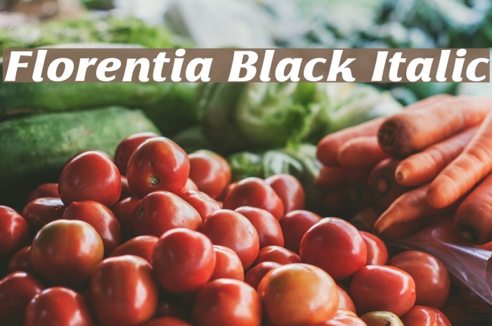 Florentia Black Italic Font examples