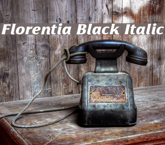 Florentia Black Italic Font examples