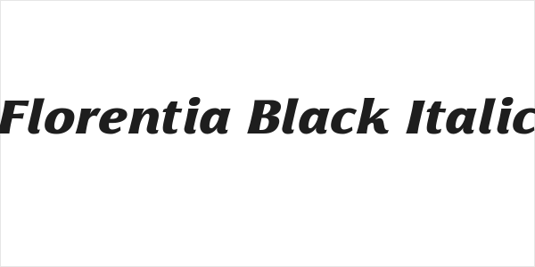 Florentia Black Italic Logo