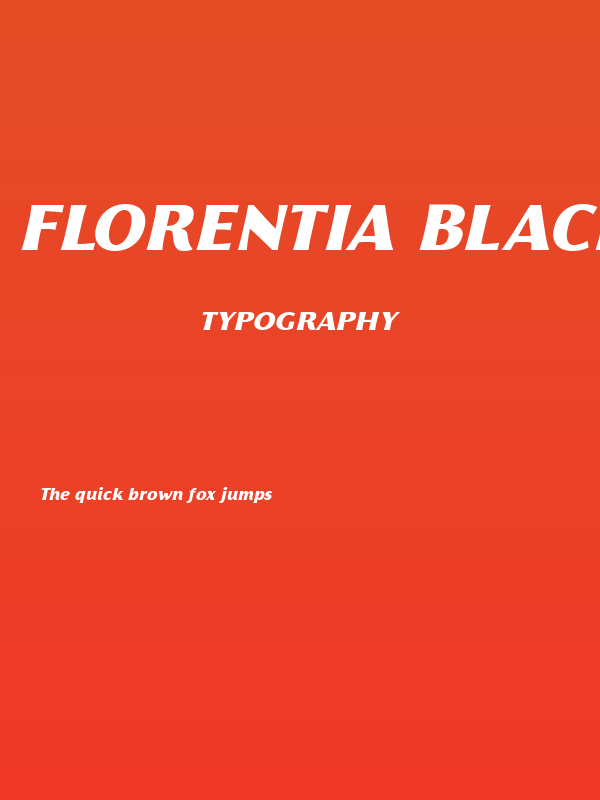 Florentia Black Italic Poster