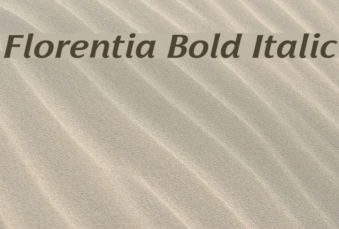 Florentia Bold Italic Font examples