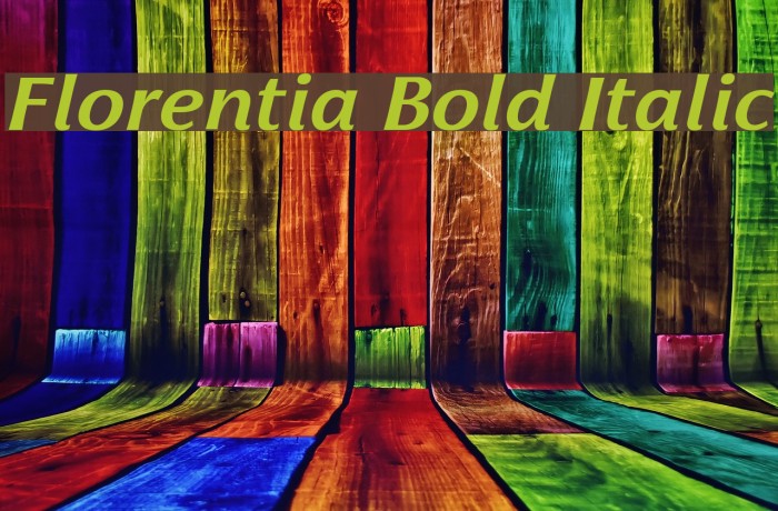 Florentia Bold Italic Font examples