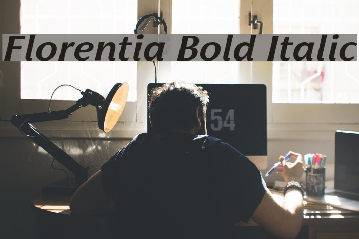 Florentia Bold Italic Font examples