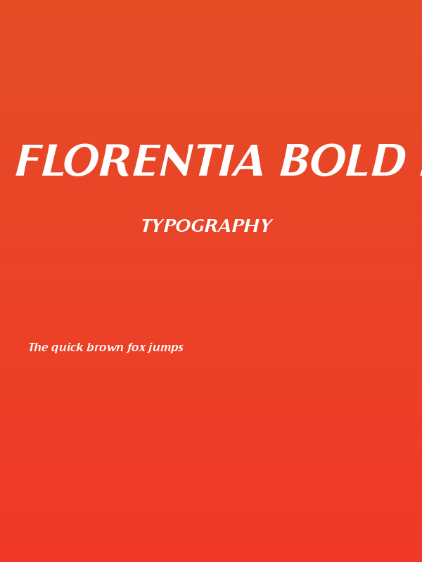 Florentia Bold Italic Poster