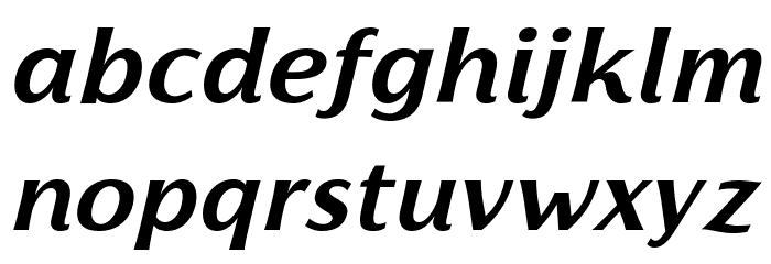 Florentia Bold Italic Font LOWERCASE