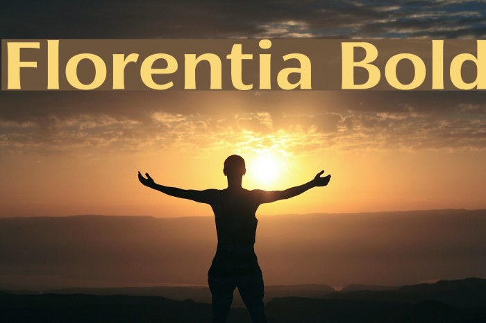 Florentia Bold Font examples