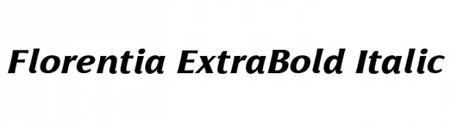 Florentia ExtraBold Italic  Fuentes Gratis Descargar