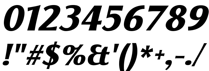 Florentia ExtraBold Italic Font OTHER CHARS