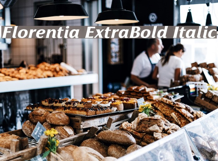 Florentia ExtraBold Italic Font examples