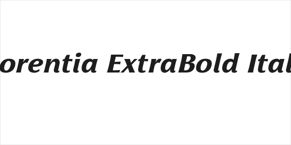 Florentia ExtraBold Italic Logo