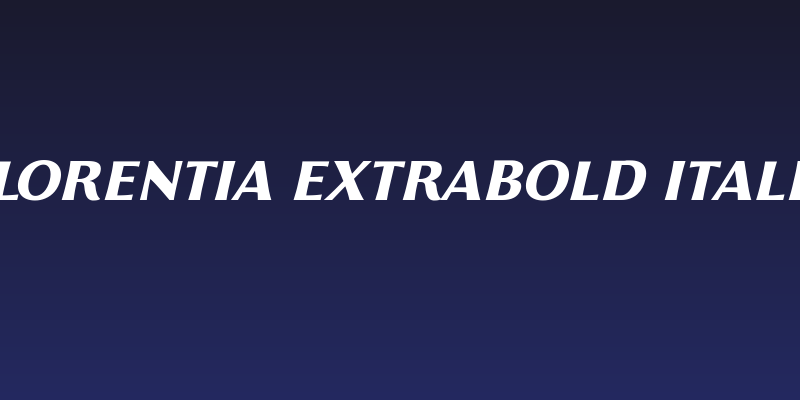Florentia ExtraBold Italic Social Header