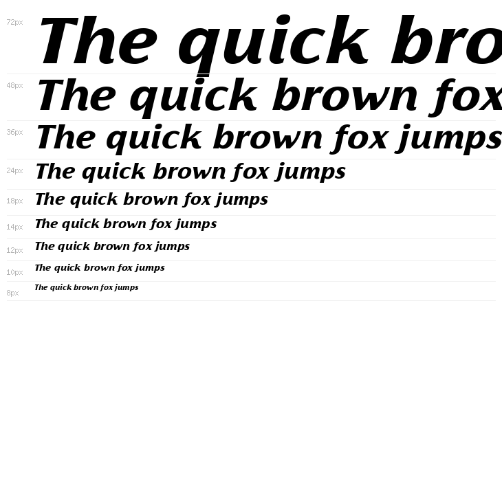 Florentia ExtraBold Italic Waterfall