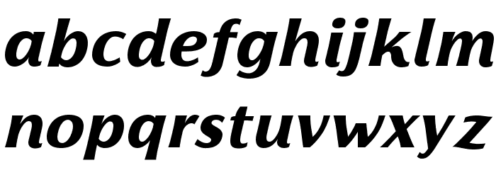 Florentia ExtraBold Italic Font LOWERCASE