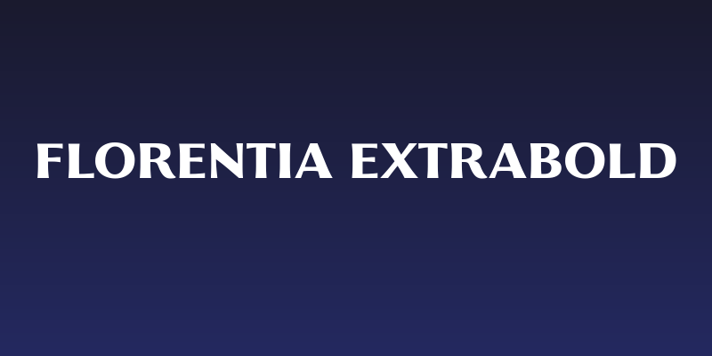 Florentia ExtraBold Social Header