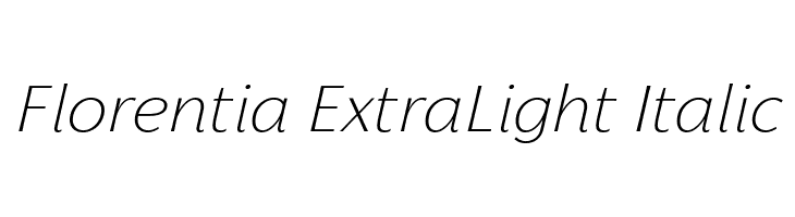 Florentia ExtraLight Italic  font caratteri gratis