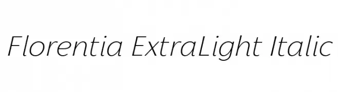 Florentia ExtraLight Italic  Fuentes Gratis Descargar