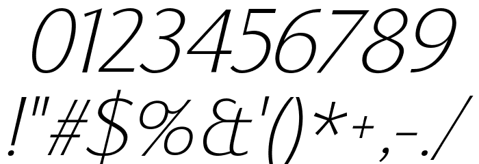 Florentia ExtraLight Italic Font OTHER CHARS