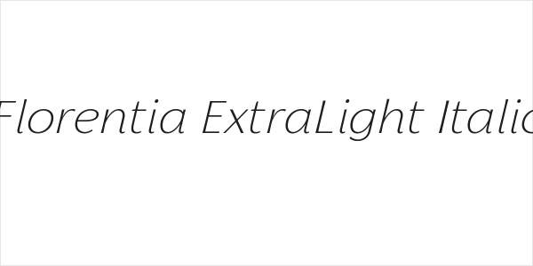 Florentia ExtraLight Italic Logo