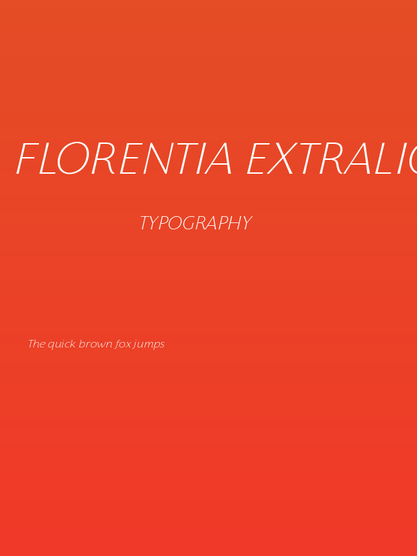 Florentia ExtraLight Italic Poster