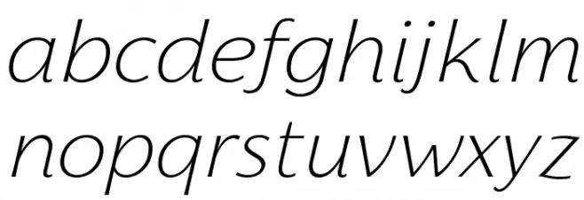 Florentia ExtraLight Italic Polices MINUSCULES