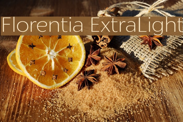 Florentia ExtraLight Font examples